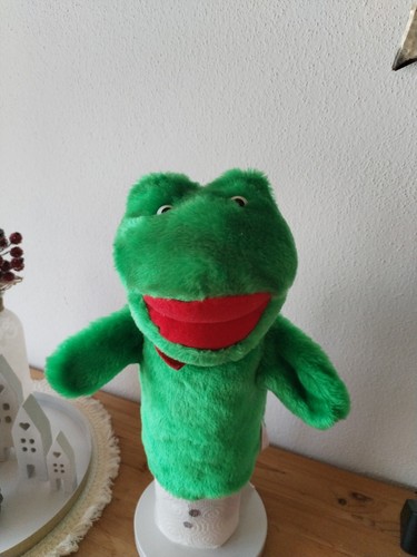 Frosch handpuppe mit fliege - handpuppe,