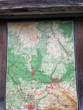 Schulwandkarte Landkreis Gifhorn u. Stadtkreis Wolfsburg, 210x162cm 1950