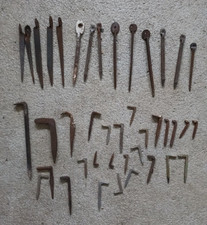 0,8 kg  alte Hakennägel , vierkant, Bilderhaken Mauerhaken aus Nachlass