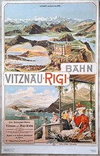 Plakat Zahnrad-Bahn Vitznau