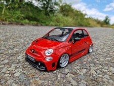 1:18 Fiat 500 F595 Abarth mit 15 Zoll Brock B1 Echt Alu Felgen Tuning Tiefer