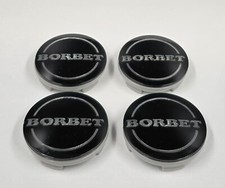 4X Borbet Classic Nabendeckel schwarz 60mm Nabenkappe Felgendeckel (59mm)