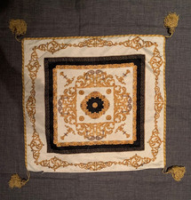 Original VERSACE Home Kissen mit Troddeln – Barocco Design, beidseitig