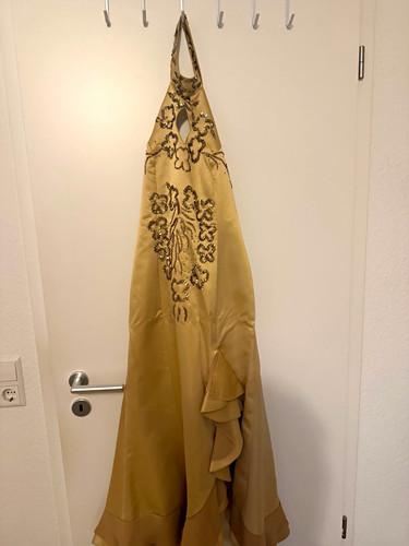 Damen abendkleid lang gold - abendkleid,