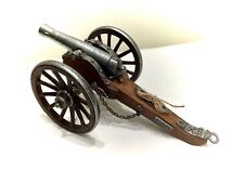 Vintage Kanone Geschütze auf Rädern 30cm 700g Metall Holz Top Sammlerstück