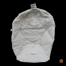 STOKKE Clikk Kissen Sitzauflage Hochstuhl Blueberry Boat Bio Baumwolle Blau Weiß