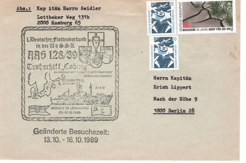Schiffspost troßschiff coburg - schiffspost,
