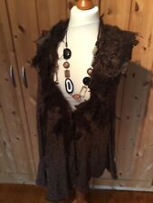 Zuza Bart - Jacke - Weste - braun  - Filzbesätze -  70 % Baumw. wenig getragen