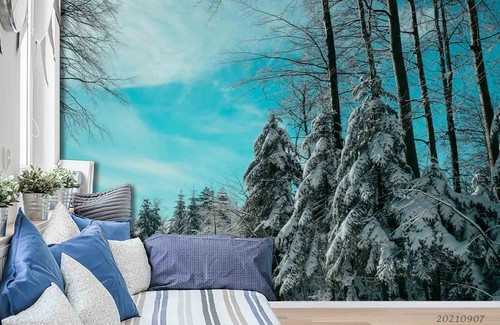 Schnee wald tapete - schnee,