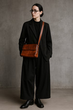 The Bridge Ledertasche braun Vintage Echtleder Umhängetasche Italien Tasche