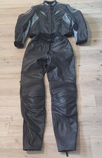 IDCS,  schwarz-grauer Leder- Motorradanzug Gr. 40