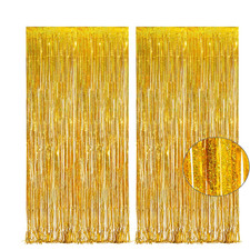 Lametta Vorhang Gold Glitzer