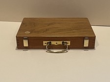 Schmincke Horadam Holzkasten EICHE 1980er leer Schatulle + 2 Metallkästen