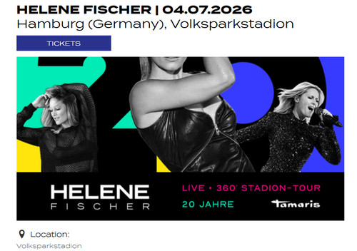 Konzertkarten helene fischer - konzertkarten,