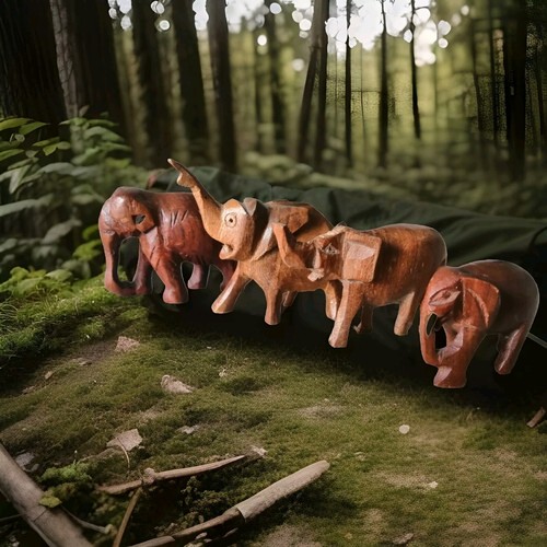 Elefanten figuren holz x - figuren, 4