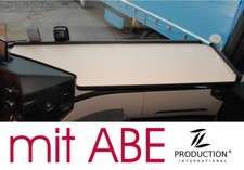 LKW-Tisch Mercedes Actros MP4 Ablagetisch durchgehend mit Antirutschmatte Beige