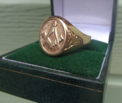 9ct gold freimaurer ring groß - 9ct,