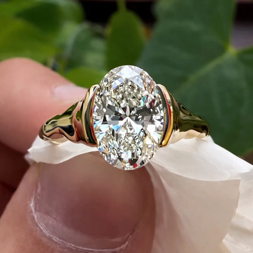 4ct oval moissanit - moissanit, solitär