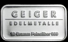 Silberbarren 10 Gramm
