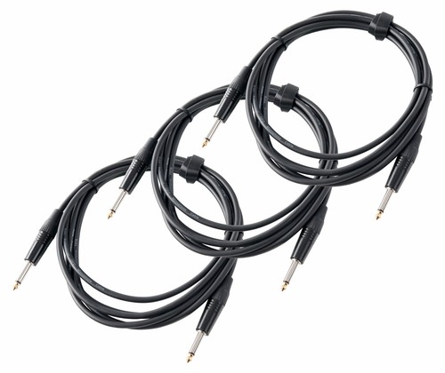 Profi 3mm klinkenkabel - 3x, 6,3mm