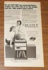 Seltene Werbung vintage SCOTT PS 57 HiFi Plattenspieler CD 87 R Tapedeck 1978