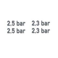 2,5 + 2,3bar Reifendruck