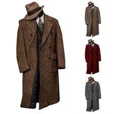 Tweed Fischgräte Mantel