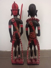 Kunst Figuren  Holz Afrika  Mann Frau 
