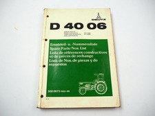 Deutz D4006 Traktor Ersatzteilliste Ersatzteilkatalog Spare Parts List 1976