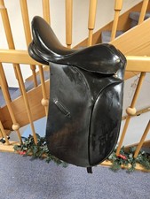 Sattel DRESSUR Leder Schwarz