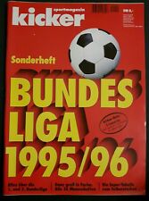 KICKER Sportmagazin - Sonderheft Bundesliga 95/96 - inkl Stecktabellen 1.+2.Liga