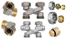 Hahnblock Heizkörper Kreuzungsstück Ventil Eurokonus Anschlussbogen 3/4 HERZ 