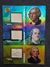 2021 Pieces Of The Past, Relic, G. Washington, B. Franklin, T. Jefferson, # 396