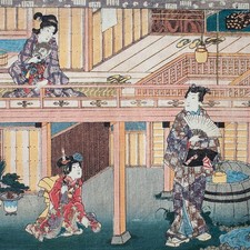 Farbholzschnitt Utagawa