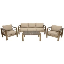 Loungeset Lounge Alulounge Gartengarnitur CANNES 4-teilig Aluminium geübrstet