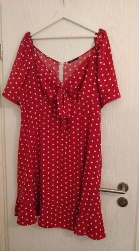 Schickes kleid rot - kleid, punkte