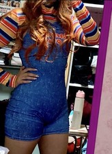 Kostüm Chucky Puppe Gr.38 Kleid für Karneval, Fasching