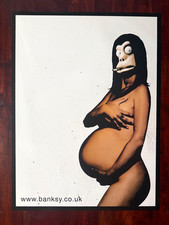 BANKSY - Los Angelis Barely Legal Ausstellungsplakat Gefahr Affe schwanger 2006 