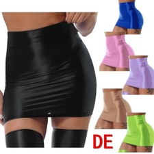 DE ranrann Damen Minirock Stretch Figurbetonter Bodycon Kurz Rock Clubwear Sexy 
