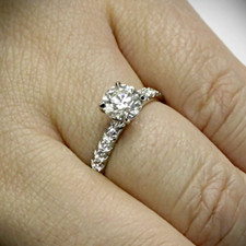 14K Weißgold Diamant