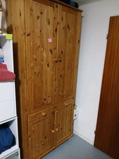 Flur-schrank 71x203x40cm Kernbuche massiv geölt Mehrzweckschrank links Dielen