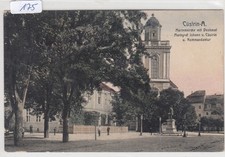 175, Cüstrin Marienkirche mit Denkmal und Strasse gelaufen 1910 !