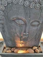 Zimmerbrunnen Buddha Grau mit