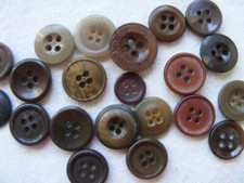 Konvolut braun Posten Knopf Bluse Hemd Sammlung vintage alt Set Wäscheknöpfe