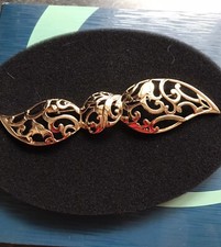 Große Pierre Lang Schleifen Brosche Schleife vergoldet 13,3 cm lang / ds 252