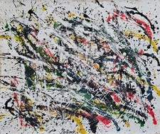 Pollock signiertes abstraktes