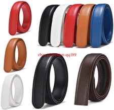 6 PCS Herren Ledergürtel Echt leder gürtel Automatik 3.5cm breit ohne Schnalle