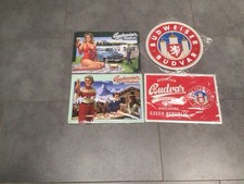 BUDWEISER BUDVAR Blechschilder 4 Stück - NEU & OVP