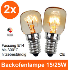 2x Backofenlampe 15W / 25W E14
