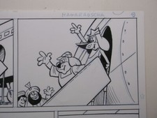 Originalzeichnung FELIX: Wups & Waldi (Kauka/Bastei) Abschied vom Maharadscha+++